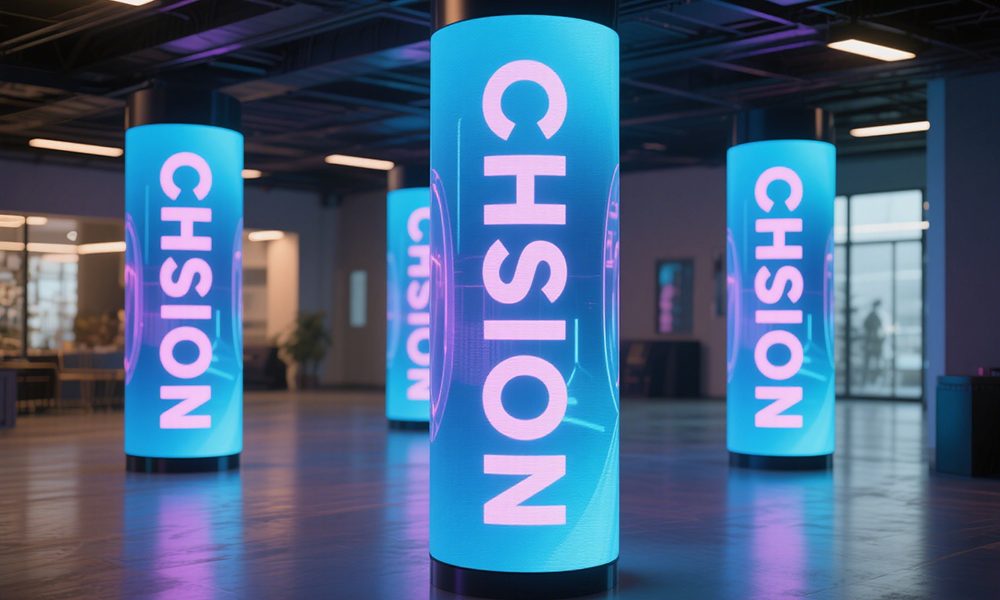 Cylindrical LED Display Screen